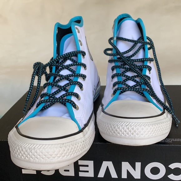 CONVERSE CTAS HI WHITE/GNARLY BLUE/WHITE MENS - Picture 10 of 15